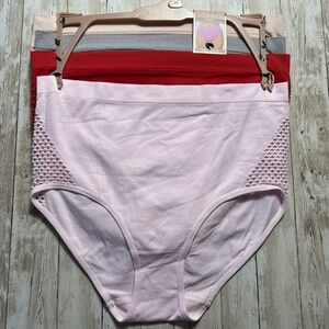 Icy Hot 4 Pack Seamless High Waisted Brief Underwear Panties Women's 1X